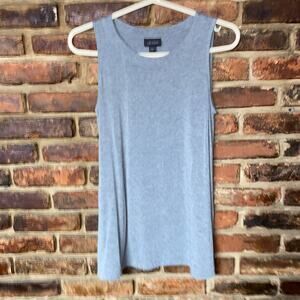 J. Jill Wearever Gray Sleeveless Long Layering Tunic Tank Top Women's Size XS